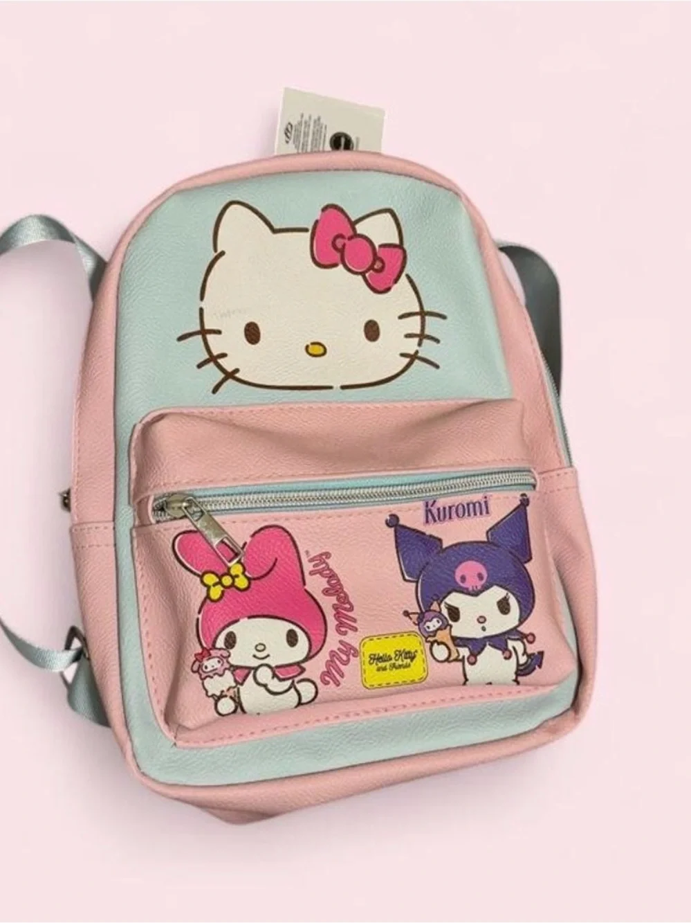 Hello Kitty Kids Backpack - Pink & Light Blue Sanrio Characters